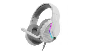 MARVO Tactic 40 vezetékes fejhallgató - fehér - RGB világítás (H8618 WH)